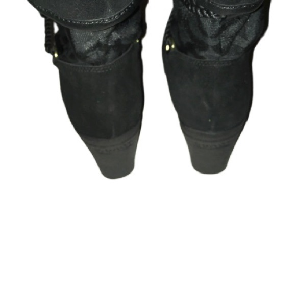 Coach Maisy Signature Op Art Wedge Boot Black 7 - Picture 7 of 8